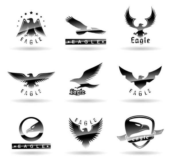 Different style of logos design elements vector 07