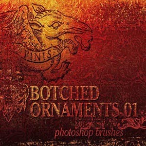 Botched Ornaments Photoshop Brushes
