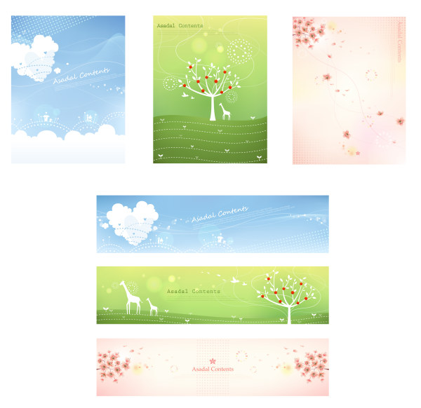 Elegant floral banner vector