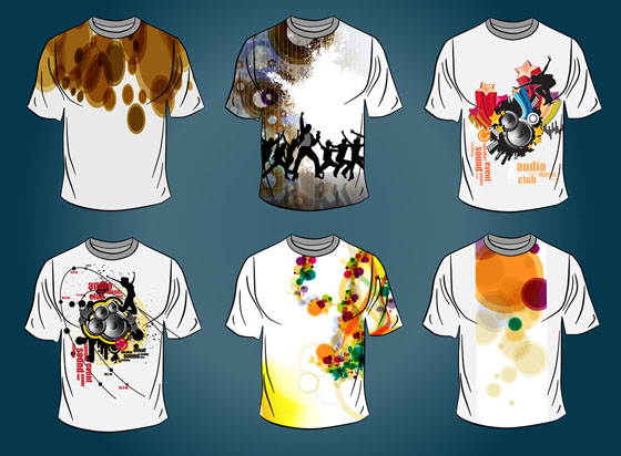 Vector of Stylish T shirt template 02