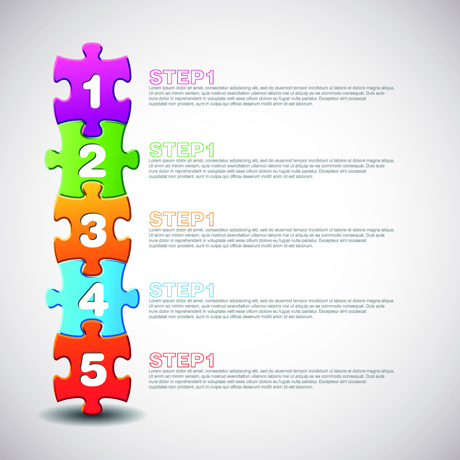 puzzle with number vector 05