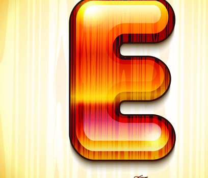 wood styled of Alphabet vector graphic 04