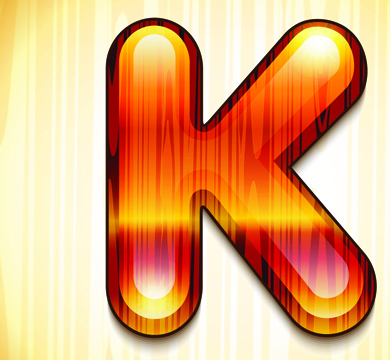 wood styled of Alphabet vector graphic 08