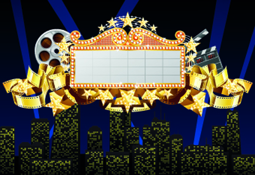 Cinema design elements vector 02