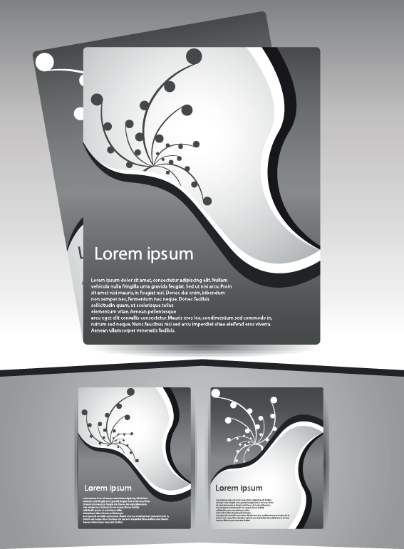 Abstract Business flyer cover template vector 04