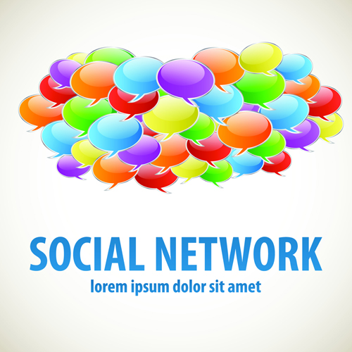Business template social network vector design vector 06