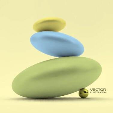 Cobblestone with gold spheres business template vector 01