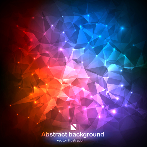 Colored geometric shapes background material
