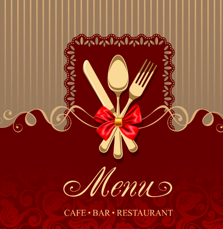 Set of Restaurant menu Cover background vector 03