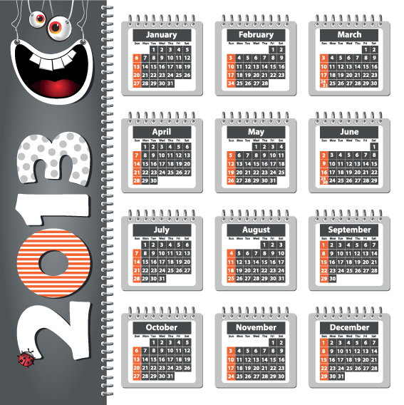 Creative 2013 Calendars design elements vector set 07