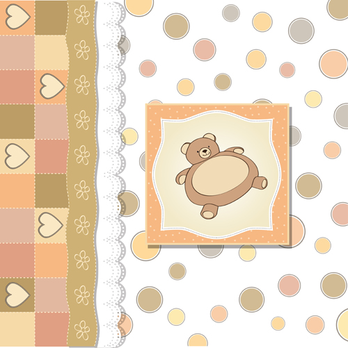 Cute Cubs baby card vector