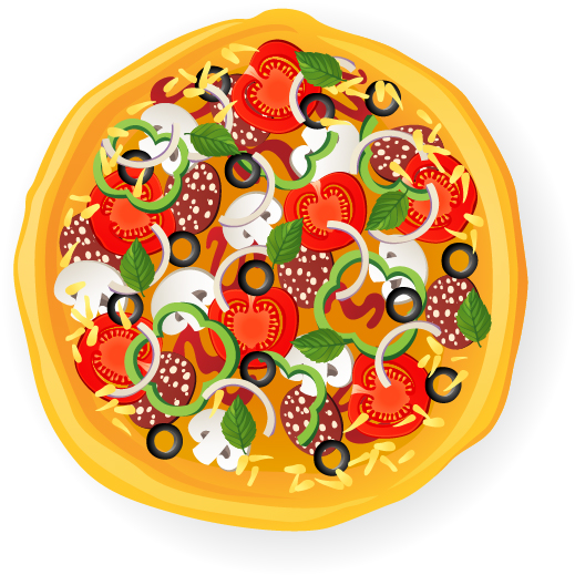 pizza illustration delicious 
