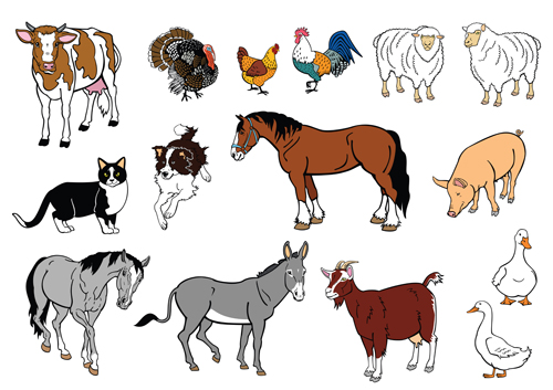 vector material material house animals animal 