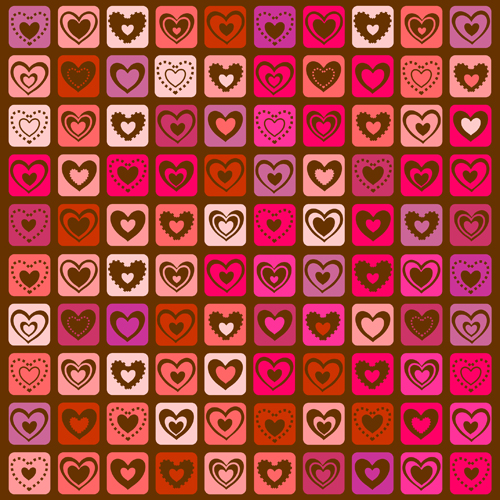 Elegant hearts Valentine ornaments art vector 03