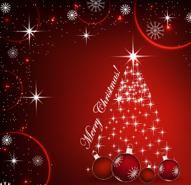 fantasy christmas baubles background 