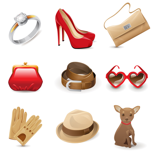 Fashion Dress ornaments vector 01