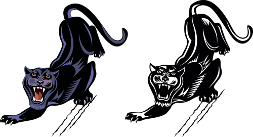Fierce panther vector material 01 Fierce panther vector material 01