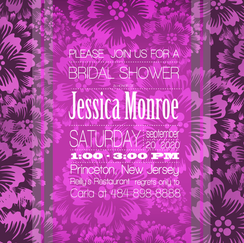 Floral romantic wedding card vectors 03 Floral romantic wedding card vectors 03