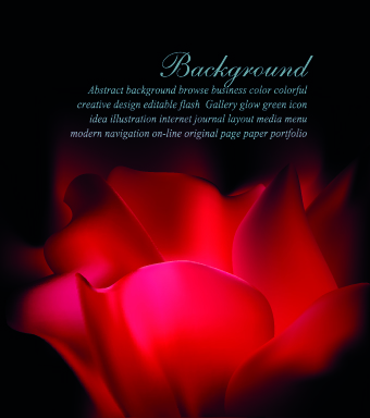 Halation Flowers vector backgrounds 04