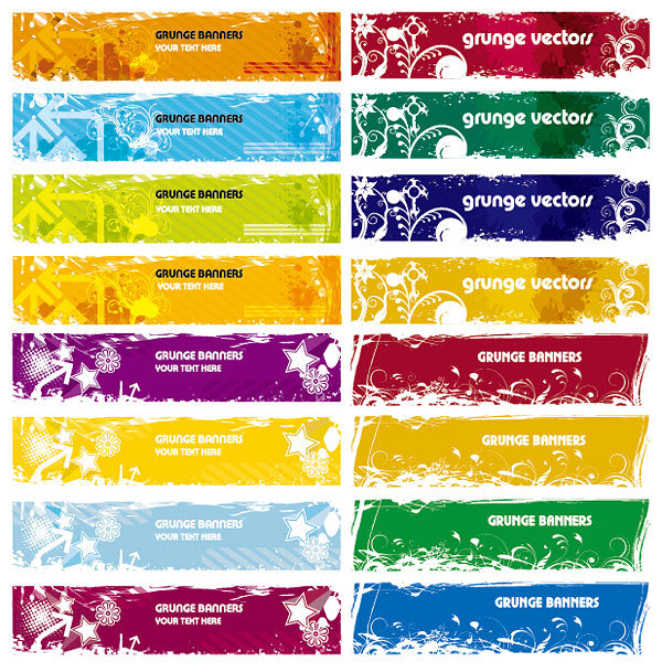 Garbage Banner vector graphics set Garbage Banner vector graphics set