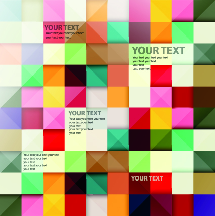 Vector Geometry squares backgrounds 04