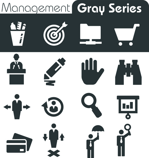Gray series social icons vector set 02