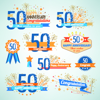 Happy anniversary Celebration design vector 07