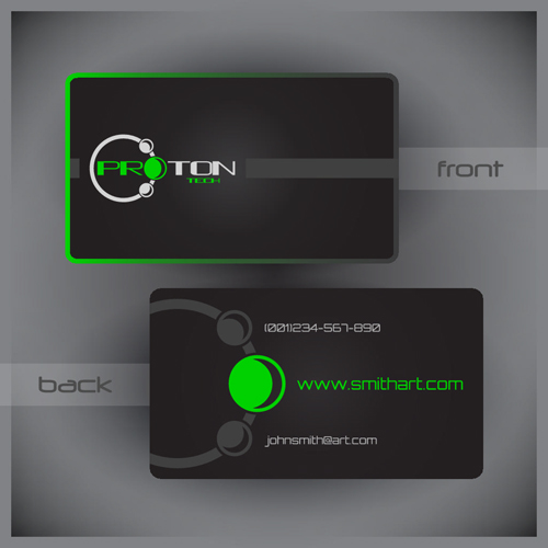 Modern business cards front and back template vector 09 Modern business cards front and back template vector 09