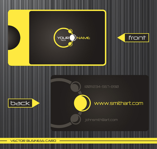 Modern business cards front and back template vector 10