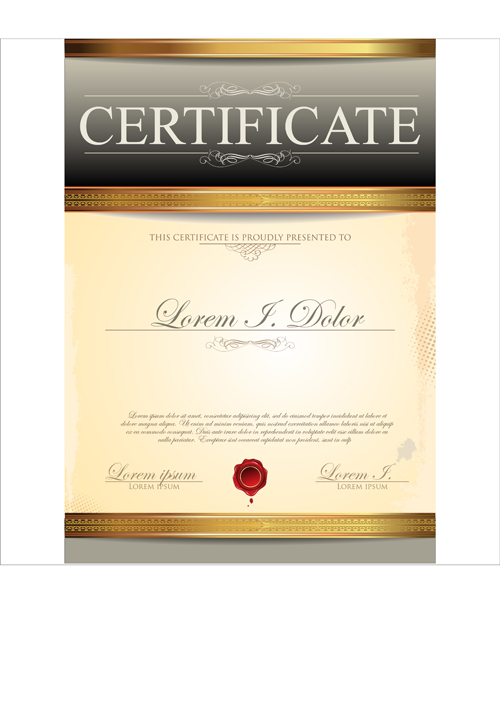 template vector modern certificate 