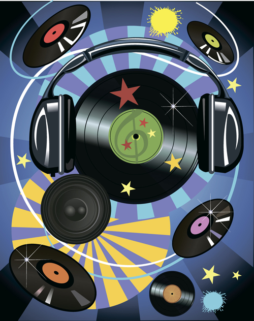 Music Record art background vector 02 Music Record art background vector 02