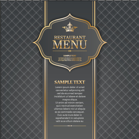Ornate restaurant menu background art 01