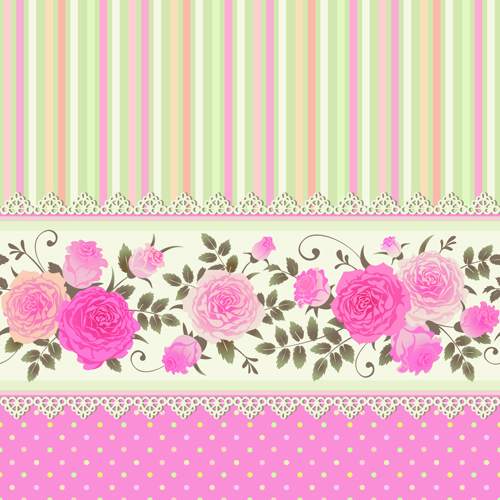 vector material rose pattern rose pink pattern background pattern material background vector 