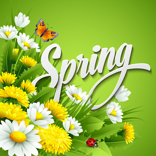spring refreshing flower background 