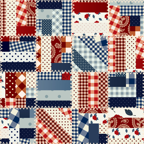 Vector set of floral seamless pattern 05