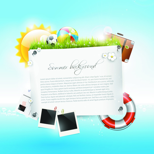 Summer Vacation backgrounds vector 01
