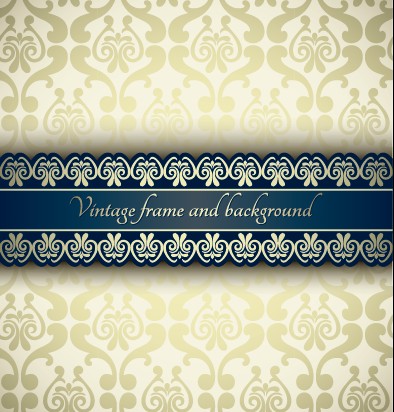 Vintage ornate ornaments pattern background art 02