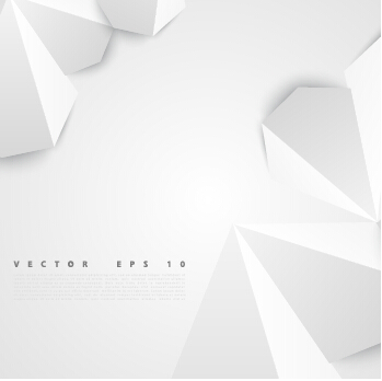 white origami modern background 