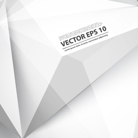 White origami background modern vector 07