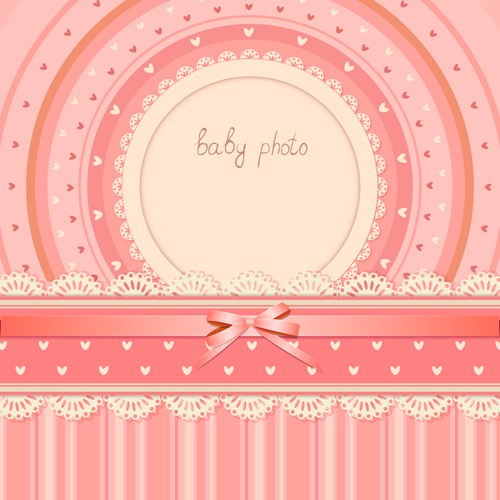 Baby photo background vector set 02