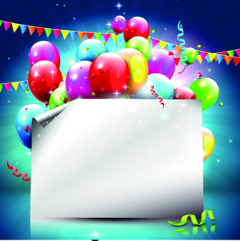 happy birthday happy colorful birthday beautiful balloons balloon background vector background 