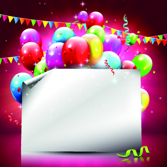 happy birthday happy colorful birthday beautiful balloons balloon background vector background 