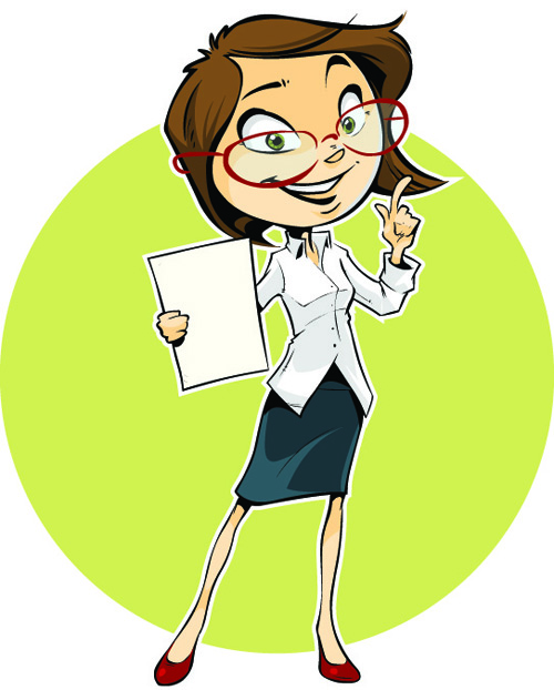 Set of Business woman Image vector 03