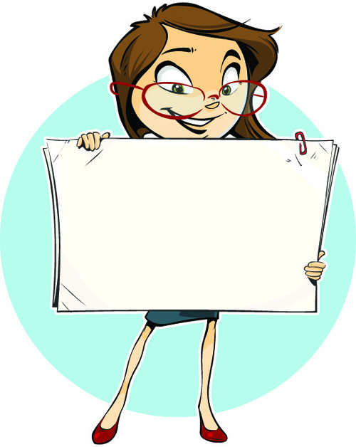Set of Business woman Image vector 04