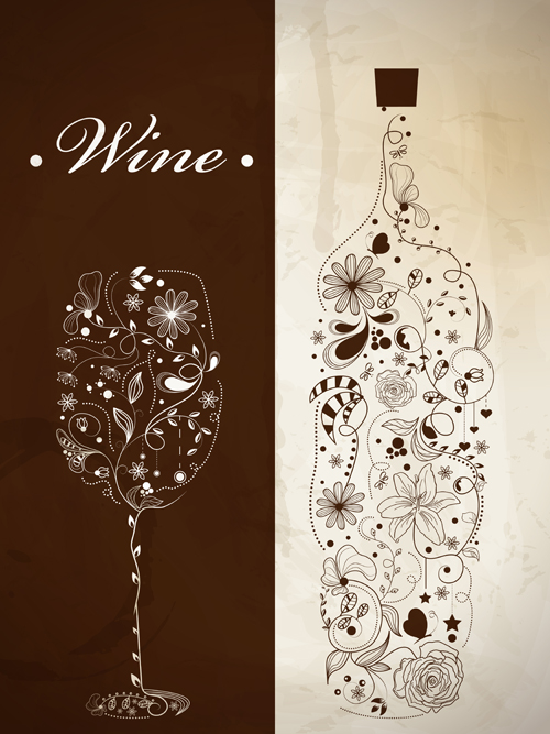 wine floral creative 