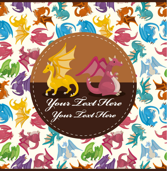 Cartoon toy front cover vector background 04