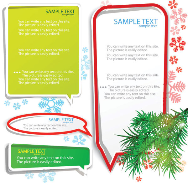 Set of Creative Speech labels vector 06