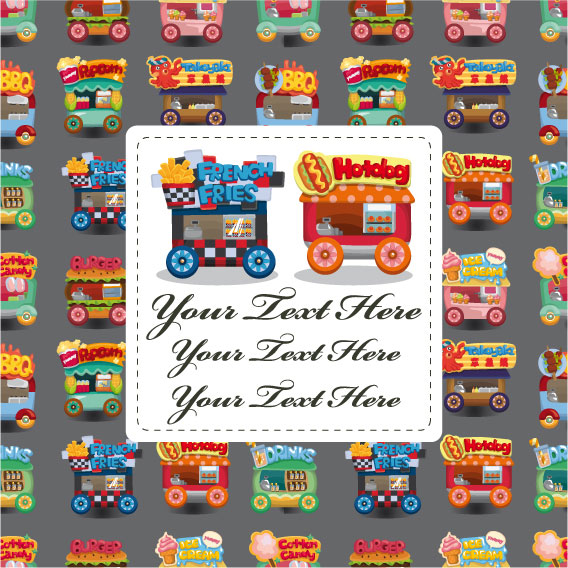 Cartoon toy front cover vector background 01