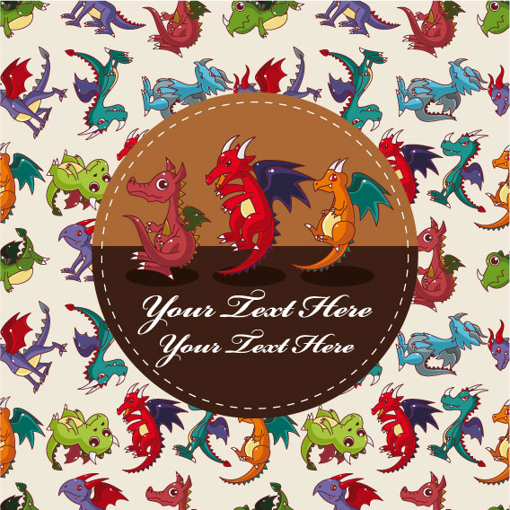 Cartoon toy front cover vector background 02