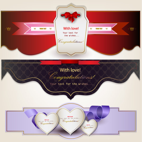 romantic love banner 